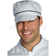ISACCO CAPPELLO CHARLY CON RETE BIANCO+NERO 65% POLYESTER  35% COTTON