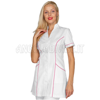 ISACCO CASACCA RIO BIANCO+FUCSIA 65% POLYESTER  35% COTTON