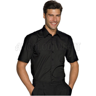 ISACCO CAMICIA UOMO CARTAGENA SLIM M/M NERO 65% POLYESTER  35% COTTON