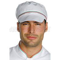 ISACCO CAPPELLO CHARLY CON RETE BIANCO+TRICOLORE 65% POLYESTER  35% COTTON