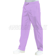 ISACCO PANTALONE C/ELASTICO LILLA 100 % COTTON