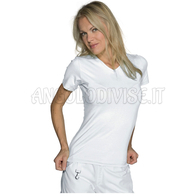 ISACCO MAGLIETTA STRETCH M/M BIANCO 97% COTTON  3% SPANDEX