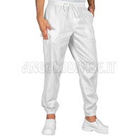 ISACCO PANTAWORK BIANCO 100 % COTTON