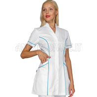 ISACCO CASACCA RIO BIANCO+TURCHESE 65% POLYESTER  35% COTTON