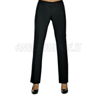 ISACCO PANTALONE TRENDY JERSEY MILANO NERO 96% POLYESTER 4% SPANDEX