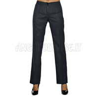 ISACCO PANTALONE TRENDY STRETCH LANA ANTRACITE 54% POLYESTER 44% WOOL (LANA) 2% SPANDEX