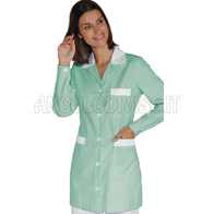 ISACCO CASACCA MARBELLA RIGATINO VERDE+BIANCO 100 % COTTON