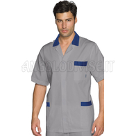 ISACCO CASACCA PETER M/M GRIGIO+BLU 65% POLYESTER  35% COTTON