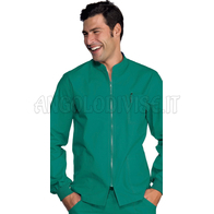 ISACCO CASACCA SAMARCANDA POLSI IN MAGLIA VERDE 100 % COTTON
