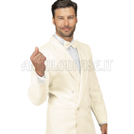 ISACCO GIACCA DOPPIO PETTO COLLO LANCIA CREME 100 % POLYESTER