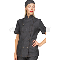 ISACCO GIACCA LADYCHEF M/M BLACK JEANS 100 % COTTON