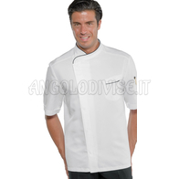 ISACCO GIACCA BILBAO M/M BIANCO + NERO 100 % COTTON