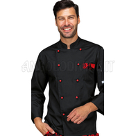 ISACCO GIACCA ATLANTA NERO + SKULL 07 65% POLYESTER  35% COTTON
