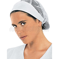 ISACCO CUFFIA DONNA C/RETE BIANCO 65% POLYESTER  35% COTTON