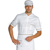 ISACCO GIACCA COREANA LAVORO BIANCO + TRICOLORE 100 % COTTON