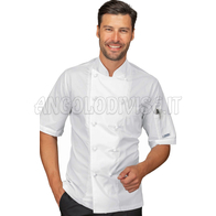 ISACCO GIACCA ALABAMA SLIM M/M EXTRALIGHT SUPER STRETCH BIANCO 97% COTTON  3% SPANDEX
