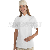 ISACCO GIACCA LADY EXTRALIGHT MEZZA MANICA BIANCO 65% POLYESTER  35% COTTON