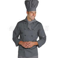ISACCO GIACCA CUOCO GRIGIO 65% POLYESTER  35% COTTON
