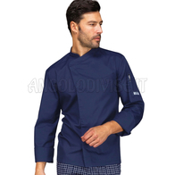 ISACCO GIACCA CUOCO BILBAO BLU 65% POLYESTER  35% COTTON