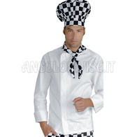 ISACCO GIACCA CUOCO BILBAO EXTRA LIGHT BIANCO 65% POLYESTER  35% COTTON