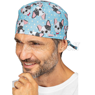 ISACCO BANDANA AVANA BLUE DOG 100 % COTTON