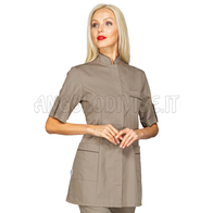 ISACCO CASACCA ANTIGUA M/M TORTORA + CODINO FANGO 65% POLYESTER  35% COTTON
