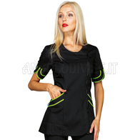 ISACCO CASACCA BABILONIA NERO + MELA 65% POLYESTER  35% COTTON