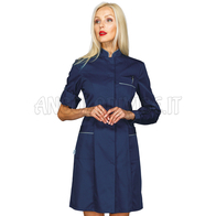 ISACCO CAMICE VENEZIA BLU + CODINO GRIGIO 65% POLYESTER  35% COTTON