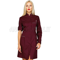 ISACCO CAMICE VENEZIA BORDEAUX + CODINO GRIGIO 65% POLYESTER  35% COTTON