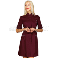 ISACCO CAMICE VENEZIA M/M BORDEAUX + CODINO GRIGIO 65% POLYESTER  35% COTTON