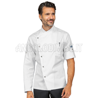 ISACCO GIACCA CUOCO MANHATTAN BIANCO 65% POLYESTER  35% COTTON