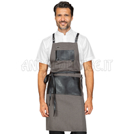 ISACCO GREMBIULE BRISTOL SMOKE + ECOPELLE NERO 100 % POLYESTER