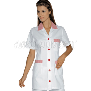 ISACCO CASACCA MARBELLA M/M B.CO+R.ROSSA 100 % COTTON