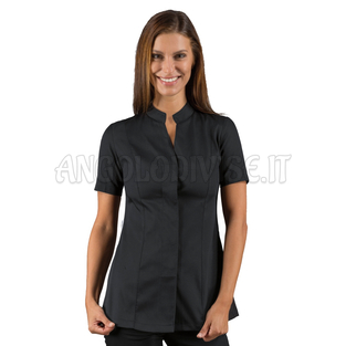 ISACCO CASACCA HIBISCUS NERO 65% POLYESTER  35% COTTON