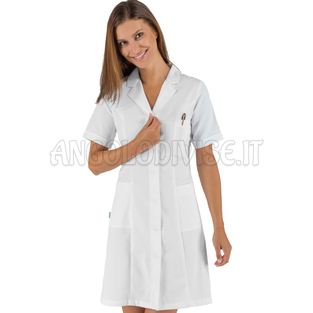 ISACCO CAMICE DONNA VALENCIA SLIM M/M BOHEME BIANCO 100% POLYESTER BOHÉME