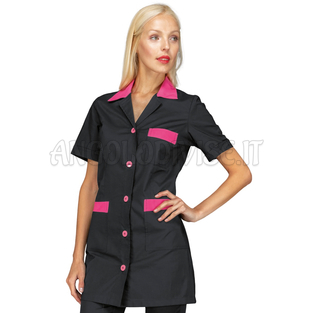ISACCO CASACCA MARBELLA M/M NERO+FUCSIA 65% POLYESTER  35% COTTON