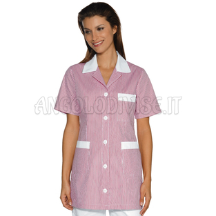 ISACCO CASACCA MARBELLA M/M R.ROSA+BIANCO 65% POLYESTER  35% COTTON