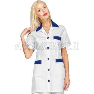 ISACCO CASACCA MARBELLA M/M BIANCO+CINA 65% POLYESTER  35% COTTON