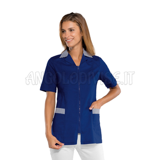 ISACCO CASACCA BARCELLONA M/M BLU + RIGA BLU 65% POLYESTER  35% COTTON