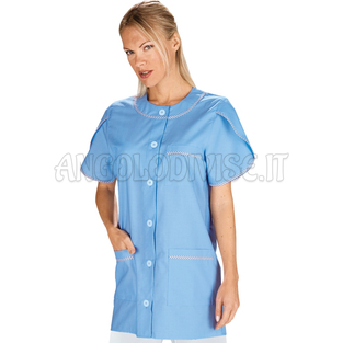 ISACCO CASACCA ALBERVILLE AZZURRO 65% POLYESTER  35% COTTON