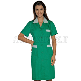 ISACCO CAMICE POSITANO M/M VERDE+R.VERDE 65% POLYESTER  35% COTTON