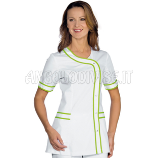 ISACCO CASACCA BRASILIA BIANCO + MELA 65% POLYESTER  35% COTTON