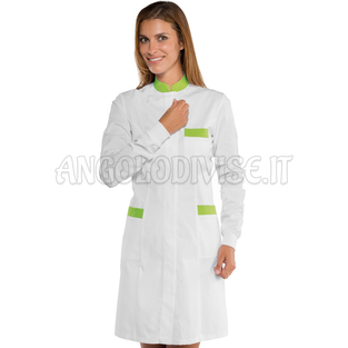 ISACCO CAMICE CATALINA POLSI IN MAGLIA BIANCO + MELA 65% POLYESTER  35% COTTON