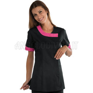ISACCO CASACCA DELHI NERO+FUXIA 65% POLYESTER  35% COTTON