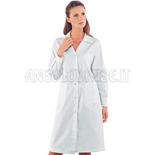 ISACCO CAMICE DONNA BOTTONI A PRESSIONE BIANCO 100 % COTTON