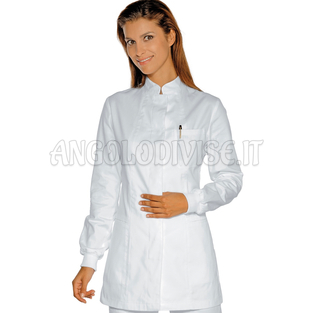ISACCO CASACCA LIONE POLSI IN MAGLIA BIANCO 100 % COTTON