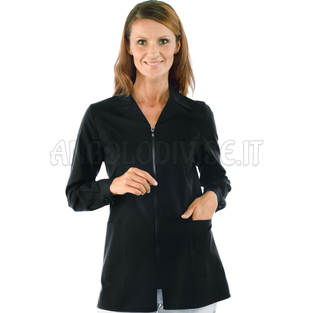 ISACCO CASACCA BARCELLONA MANICA LUNGA NERO 65% POLYESTER  35% COTTON