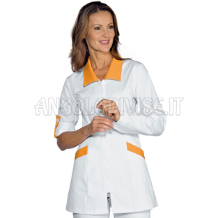 ISACCO CASACCA TORTOLA BIANCO+ALBICOCCA 65% POLYESTER  35% COTTON