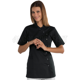 ISACCO CASACCA NIZZA BOTTONI A PRESSIONE M/M NERO 65% POLYESTER  35% COTTON