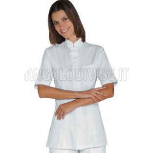 ISACCO CASACCA PORTOFINO M/M BIANCO 65% POLYESTER  35% COTTON